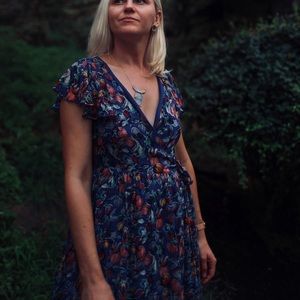 Moulinette Soeurs Anthropologie Silk Wrap Dress